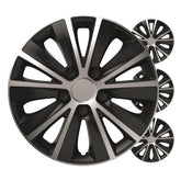 Rapide wieldoppen in zwart en zilver voor 16 inch stalen velgen