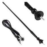 Rubberen autoantenne met adapter, zijaanzicht