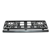 Zwarte kentekenplaathouder met carbonlook rand