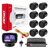 Parkeerhulp met LED-GRAF-display en 8 zwarte sensoren