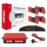 Parkeerassistent met LED-display en vier zwarte sensoren