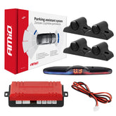 Parkeringsassistent med MAX LED-display og fire sorte sensorer