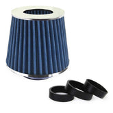 Blauw conisch luchtfilter voor auto