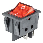 Rechthoekige schakelaar met rood licht