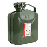Groene metalen brandstofjerrycan van 5 liter