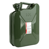 Groene metalen brandstofjerrycan van 10 liter