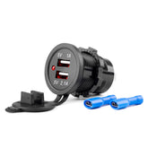 Waterdichte USB-autolader met twee USB-poorten