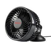 Zwarte 6 inch autoventilator met zuignap