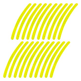 Gele reflecterende velgstickers, 20 stuks.