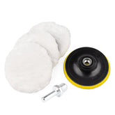 Polijstpadset met polijstvezels en klittenband van 125 mm