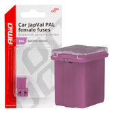 JAPVAL PAL female microzekeringen 30A, 2 stuks.