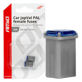 JAPVAL PAL microzekeringen 15 A, 2 stuks.