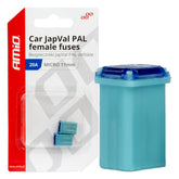 JAPVAL PAL female microzekering van 20 A en 11 mm