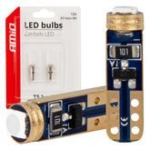 Blå T5 LED-pærer til 12 V, 0,5 W og 18 x 5 mm