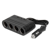 4-voudige auto-aansluiting met USB-A- en USB-C-poorten