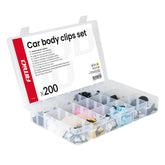 Sæt med 200 karosseriklips og monteringsstifter