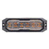 LED-advarselslampe med orange lys og hvidt baklys
