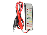 12V accu- en dynamotester met krokodillenklem en probe