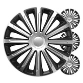 Versaco wieldoppen Trend zwart en zilver 14 inch set van 4