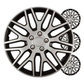 Dakar wieldoppen in zwart en zilver voor 14 inch stalen velgen