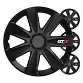 GTX hjulkapsler i 17 tommer carbon sort, sæt med 4 stk.