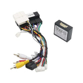 Radiokabel til Hyundai/Kia m. Canbus og org. kamera med farvekodede ledninger til bakkamera installation.