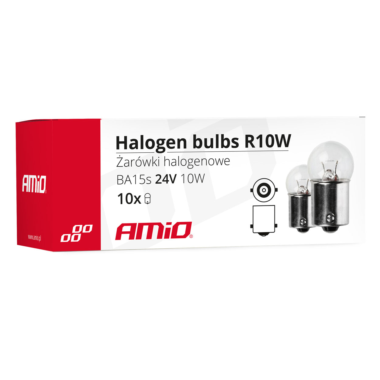 R10W halogeenlamp met BA15s-fitting