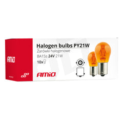 PY21W halogeenlamp met 24 V en 21 W in amber