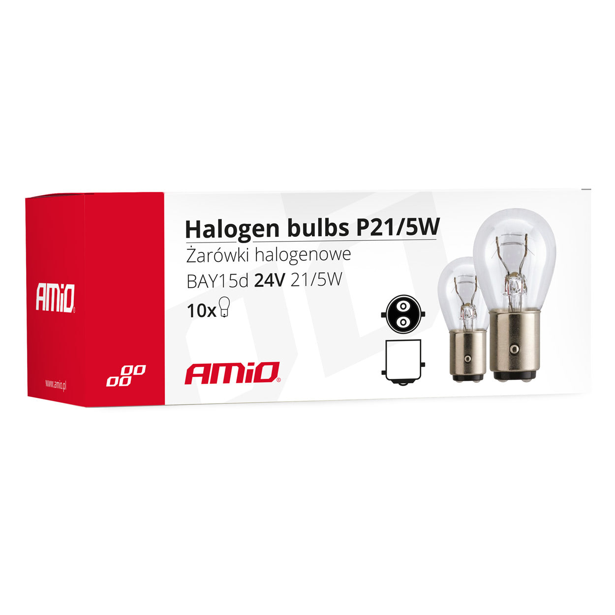 P21/5W halogeenlampen voor 24V met BAY15D-fitting