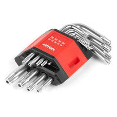 Torx-sleutelset met 9 korte sleutels van CRV-staal