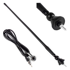 Rubberen autoantenne met adapter, zijaanzicht