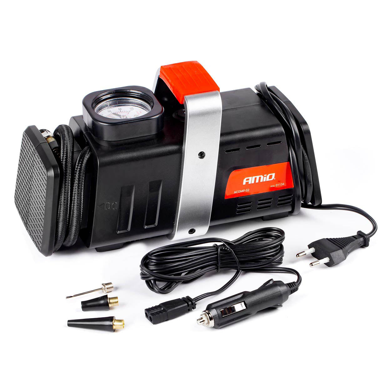 12 V/230 V autocompressor met manometer