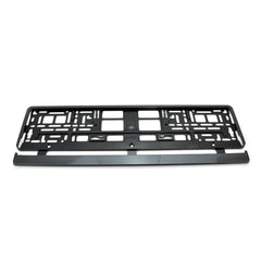 Zwarte kentekenplaathouder met carbonlook rand