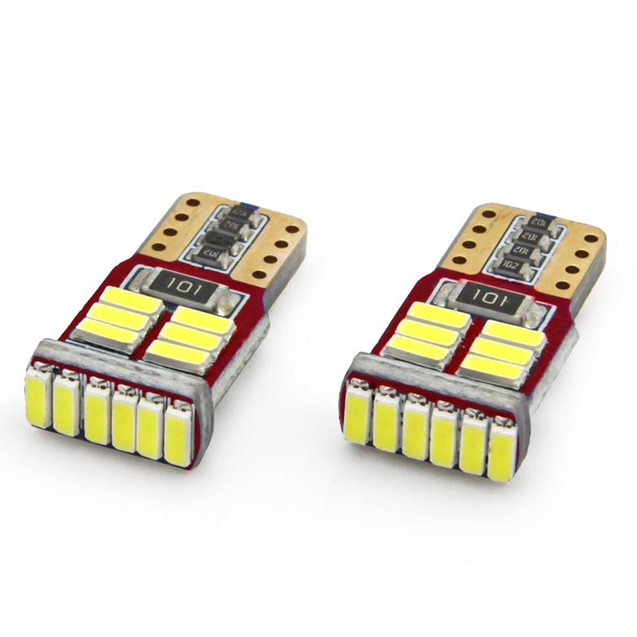 W5W T10 LED-lampen met afmetingen van 23 x 12 mm