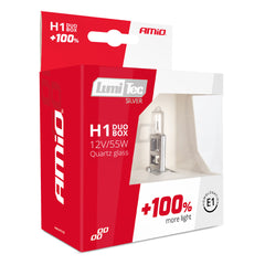 H1 halogeenlampen 12V 55W LumiTec Silver