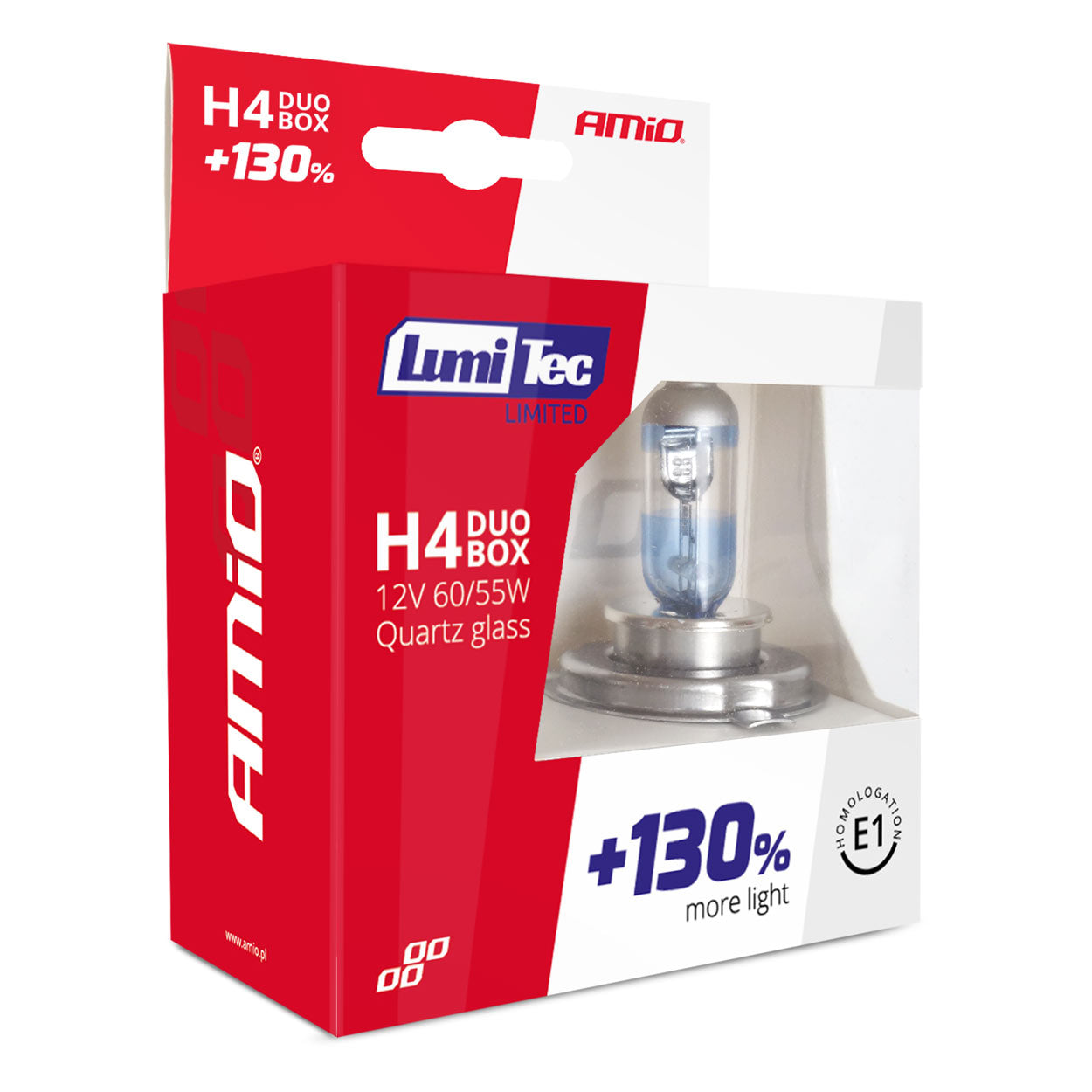 Verpakking met twee H4 halogeenlampen LumiTec Limited