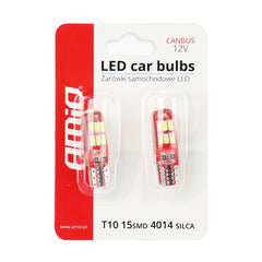 LED-lamp T10e W5W met specificaties op de verpakking