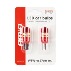 T10 W5W LED-lamp met 27 SMD 3014-diodes en 5600 K