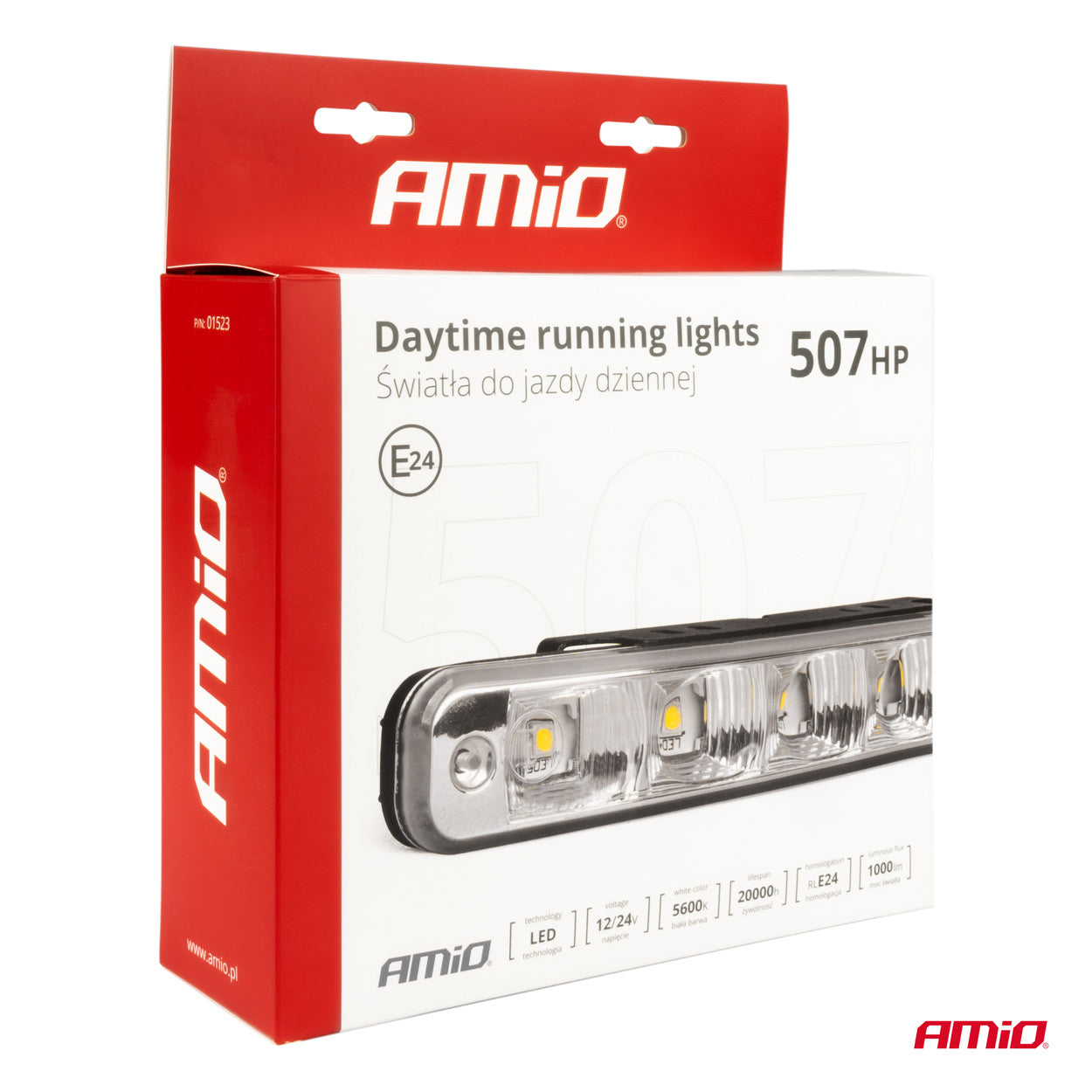 Set met DRL 507HP dagrijverlichting