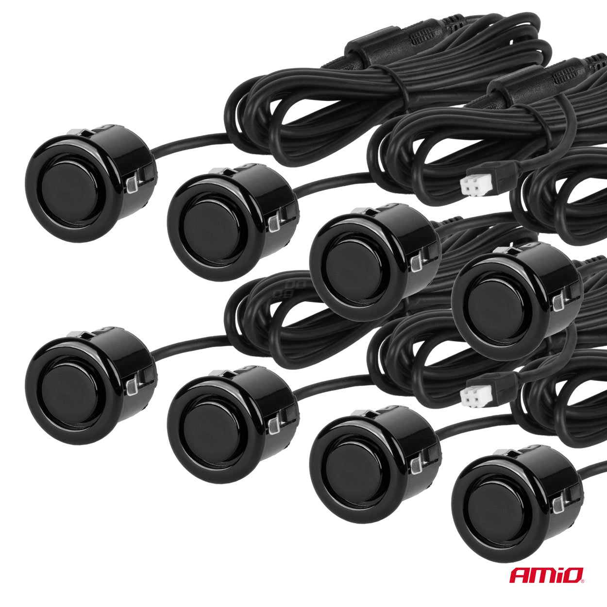 Parkeersysteem met sensoren, kabels en LED-display