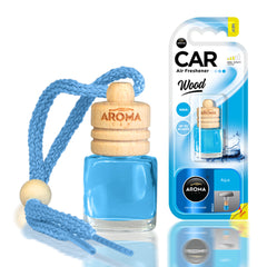 Aroma Wood Aqua bilduft med træprop og glasflaske