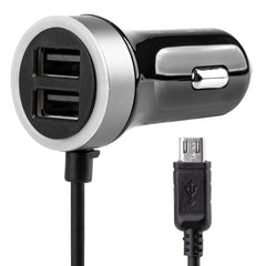 USB-autolader met microUSB en twee USB-poorten