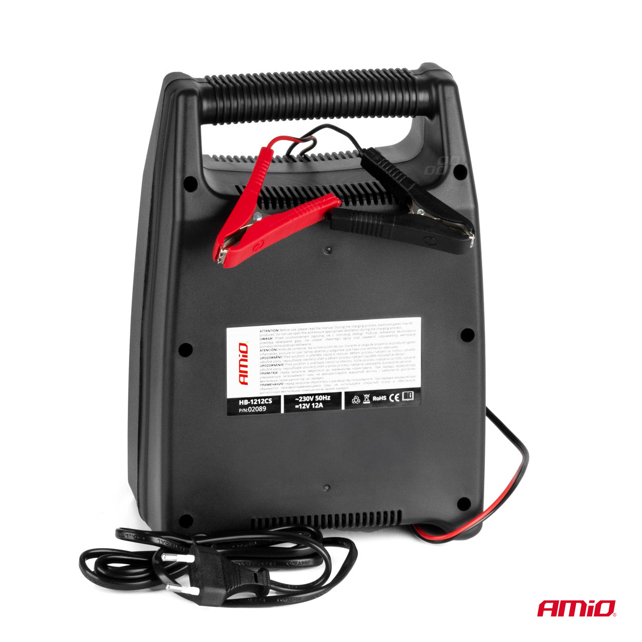 Acculader met laadklemmen voor 12V-accu’s