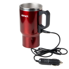 Rode 12V auto waterkoker en mok van 450 ml