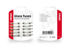 Set met 10 glaszekeringen in verschillende ampèrages
