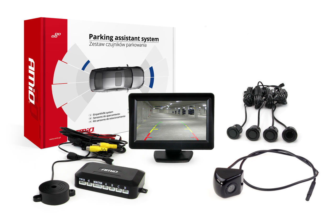 Parkeringsassistentsystem med TFT01-display og parkeringssensorer