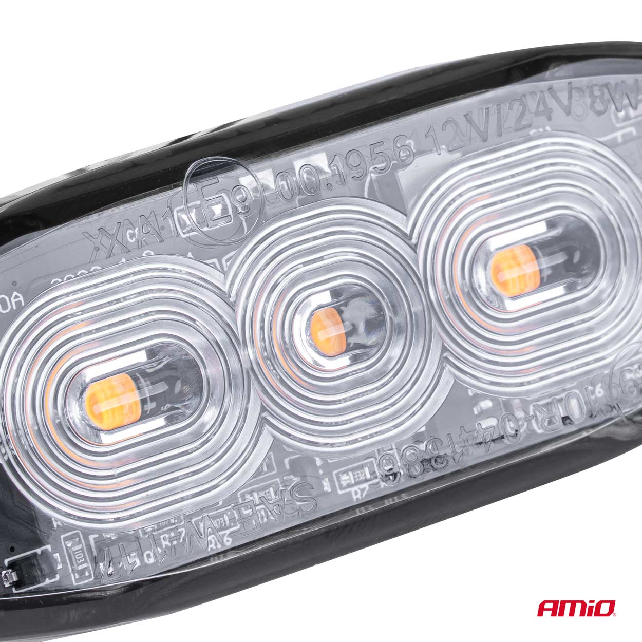 Orange LED-advarselsblink med tre LED-enheder