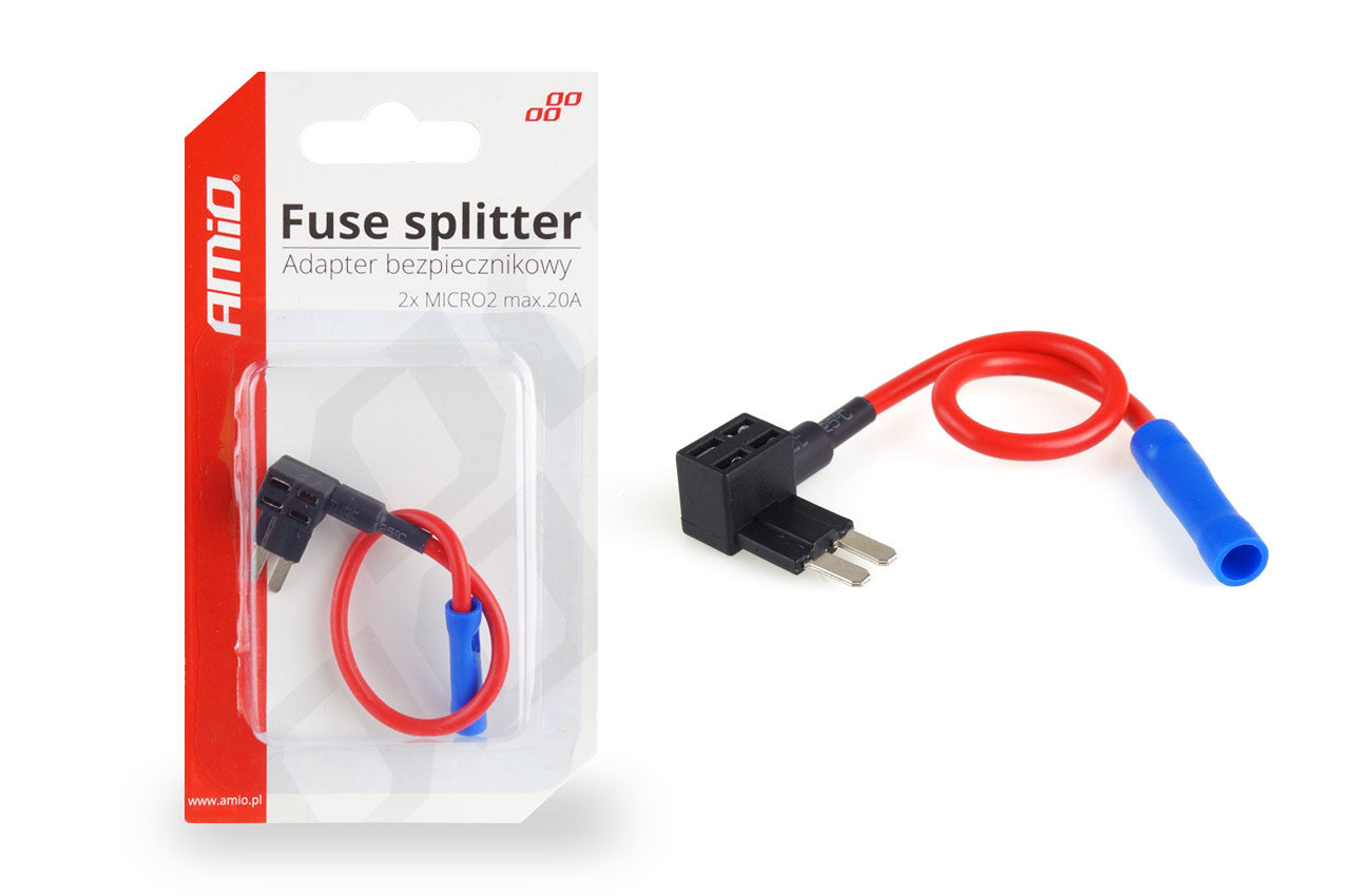 Sikringsholder til MICRO2-fladsikringer med 120 mm kabel