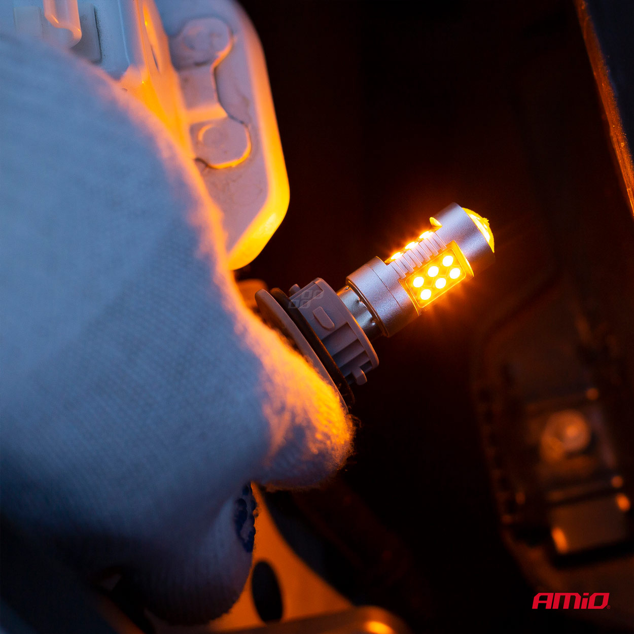 LED-pære CANBUS T20 7440 WY21W set fra siden