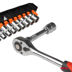 Doppenset met doppen van 10 tot 24 mm